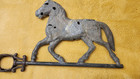 Vintage Original Horse Weather Vane Lightning Rod Arrow Copper Horse