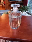 Vintage Clear Oval Glass Decanter Whiskey Liquor Bottle With Stopper    1463