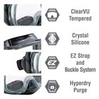 Tusa Imprex 3d Dry Black black Adult Mask And Snorkel Combo  uc-3325p-bkbk 