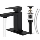 Black Bathroom Faucet Single Handle One Hole Bathroom Faucet With Pop Up Drain