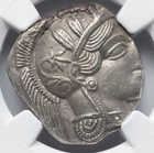 Ngc Au Attica Athens Owl 440-404 Bc Tetradrachm Greek Silver Ancient Athena Coin