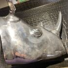 Cast Metal Wall Mount Rhinoceros Head