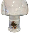 Vintage Hurricane Lamp Christmas Tree Geese Boxed Christmas Candle Holder Decor