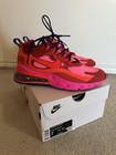 Nike Air Max 270 React Mystic Red Pink Blast Sneakers Habanero Red