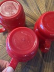 Vintage Tupperware Stacking Coffee Cups With Handles Red - 2224 - 3 Usa Set Of 3