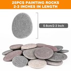 River Rocks For Painting 25 Pcs Large 2-3 Inch Flat Smooth Painting Stones Cr   