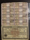  all 4  Germany German 8-15  Treasury Bond 500 000 Marks 1924 With Coupons