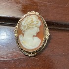 14 Karat Gold  Cameo Charm Or Brooch 4 6 G