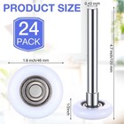 24 Quiet Garage Door Rollers Nylon Door Wheels Replacement With 6200zz Bearing