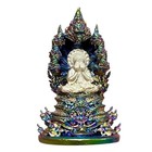 Phra Pidta Thai Buddha Amulet Talisman Rare Pendant Blessed Naga Rainbow Wat Old