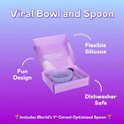 Magic Spoon Viral Silicone Cereal Bowl And Spoon  Perfect For Large  Lavender 