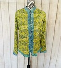 Women   s Vintage Tie Dye Abstract Floral Long Sleeve Reversible Cotton Jacket