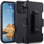 Shockproof For Iphone 16e 16 Pro Max Case Rugged Cover   Clip Kickstand Holster