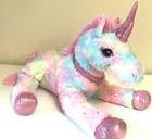 Giant Rainbow Unicorn Plush  Sparkles  Super Soft 25  X 14   New