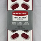 Rubbermaid Easy Release Flexible Ice Cube Tray Red white Sturdy Handles New
