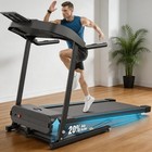 4 5hp Heavy Duty Treadmill With 20  Auto Incline Folding Running Machine 400 Lbs
