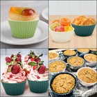24 Pack Silicone Baking Cups Reusable Muffin Liners Non-stick Cup Cake Molds    