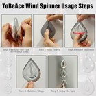 Droplet Bird Scare Discs Set  Metal Bird Reflectors Shiny Wind Silver  4 Pcs