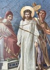 Italian late 1800s  Antique Retablo  Station Of The Cross crucified Jesus Christ