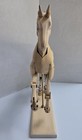 Vtg Articulated Wood Carved Horse Mannequin Model On Stand Art Supply Poseable
