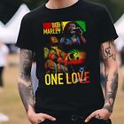 Bob Marley One Love Reggae Band T-shirt Black S-3xl