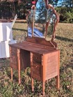 1930s Antique Dresser  Comes With Mirror Has 6 Drawers  Has A Few Bad Places