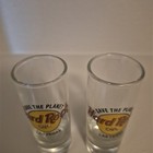 Lot Of 2 Hard Rock Cafe Las Vegas 4  Tall Shot Glasses-euc
