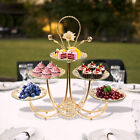 5 Plates Cake Holder Dessert Cupcake Stand Crystal Glass Cake Tiered Tray Gold