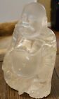Antique Chinese Hand Carved Big Heavy 8 1 4  Rock Crystal Buddha 18  000 Carats