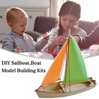 Vintage Wood Boat Model Sailboat Wooden Assembled Sailship Assemblb1x B1x0 D9s9