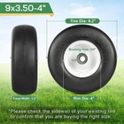 Lotfancy 9x3 50-4    Flat Free Tire And Wheel  2 Pcs Lawn Mower Tire  3 4  Or 5 8 