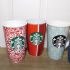 Starbucks Assorted Lot Of 4 Ceramic Tumblers And Coffee Mug