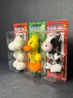 Pez Petz Barnyard Babies Candy Dispenser Keychains Vintage Set Of  3  Sealed 
