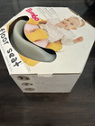 Bumbo Infant Floor Seat Baby Sit Up Chair With Adjustable Harness Grey
