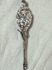 Antique 1890s Unger Bro Roses Sterling Lorgnette Folding Opera Glasses Reading