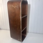 Vintage Oval Wood Capsule 3 Tier Wall Hanging Shelf Display  21x7
