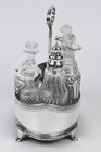 George Iii English Sterling Silver Cruet Stand Set Henry Chawner London 1791