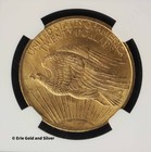 1908  20 Gold Saint Guadens Double Eagle No Motto   Ngc Ms65
