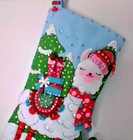 Finished Bucilla Stocking Christmas Llama 18  Blinged Out Llama    Lined So Cute