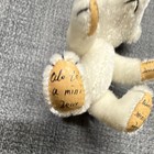 World Miniature Bear White Mini Plush Teddy Bear W  Bow Signed Delan 2003