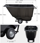 1-6 Pcs Heavy Duty Dump Cart 0 5-1 Cubic Yard 450lbs Tilt Truck Utility Trash