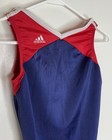 Gk Elite Adidas Adult L Al Gymnastics Leotard Blue Red White Nylon