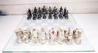 Ebros Crusader Christian Kingdom Vs Ottoman Empire Chess Pieces Glass Board Set