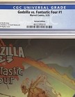 Godzilla Vs Fantastic Four  1 Variant Cover Marvel Bagley Foil Cgc 9 8 White     