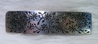 Thick Sterling Silver Barrette Floral  Overlay Style 3-1 16 