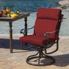 Arden Outdoor Chair Cushion  21 X 20  Rain-proof  Fade Resistant  Ruby Red Leala