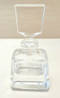Vintage Art Deco Perfume Bottle Angular Cut Crystal Clear 5 X 2  Regency Vanity