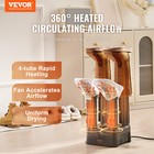Vevor Detachable 4 Tubes Shoe Dryer With Heat Blower   Timer Black   Orange
