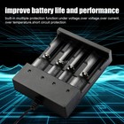 Universal Usb Smart Charger 4-slot For 3 7v Rechargeable Lithium Li-ion Battery