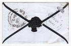 1847 Qv 1d Penny Red Stamp Pl74 On Beccles Mourning Cover Posted Christmas Day